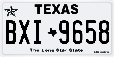 TX license plate BXI9658