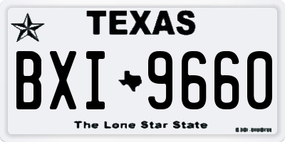 TX license plate BXI9660