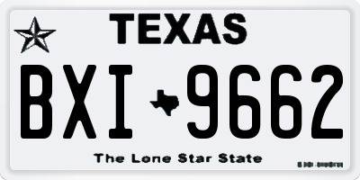 TX license plate BXI9662