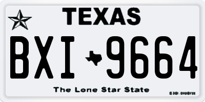 TX license plate BXI9664