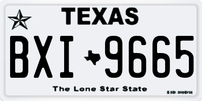TX license plate BXI9665