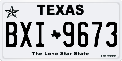 TX license plate BXI9673