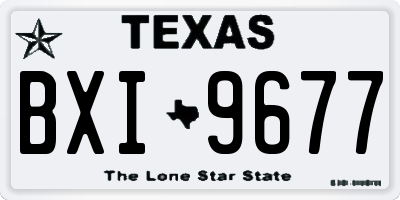 TX license plate BXI9677