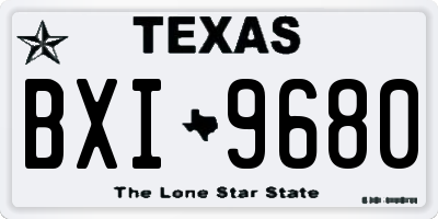 TX license plate BXI9680