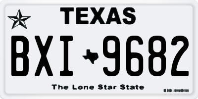 TX license plate BXI9682