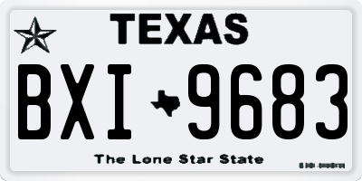 TX license plate BXI9683