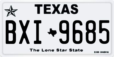TX license plate BXI9685