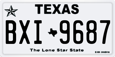 TX license plate BXI9687