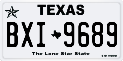 TX license plate BXI9689