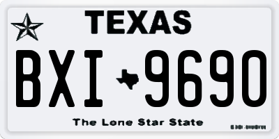 TX license plate BXI9690
