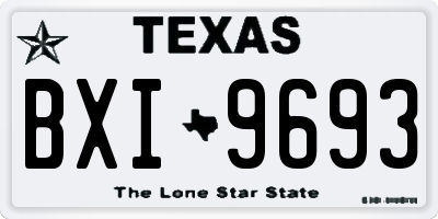 TX license plate BXI9693
