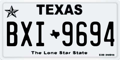 TX license plate BXI9694
