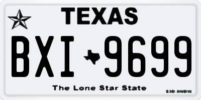 TX license plate BXI9699