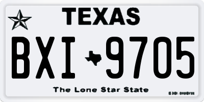 TX license plate BXI9705