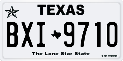 TX license plate BXI9710
