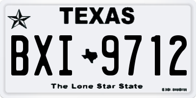 TX license plate BXI9712