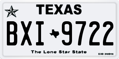 TX license plate BXI9722