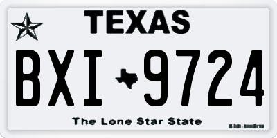 TX license plate BXI9724