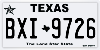 TX license plate BXI9726