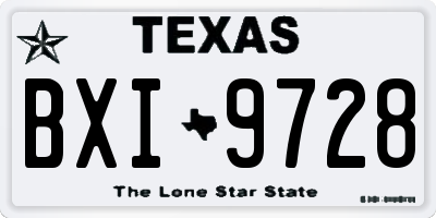 TX license plate BXI9728