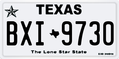 TX license plate BXI9730