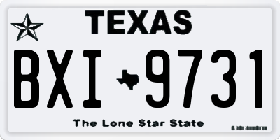 TX license plate BXI9731