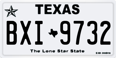 TX license plate BXI9732