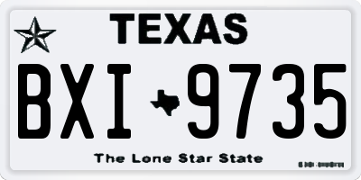 TX license plate BXI9735