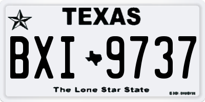 TX license plate BXI9737