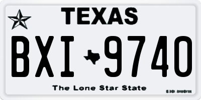 TX license plate BXI9740