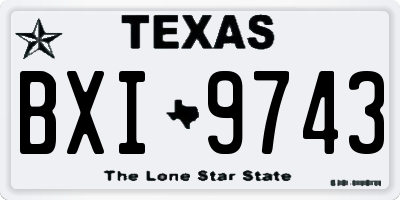 TX license plate BXI9743