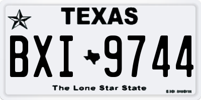 TX license plate BXI9744