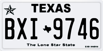 TX license plate BXI9746