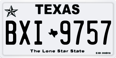 TX license plate BXI9757