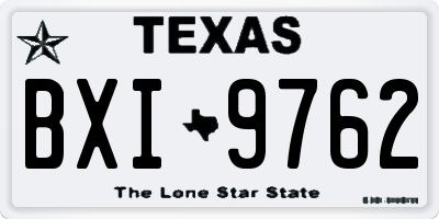 TX license plate BXI9762