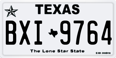 TX license plate BXI9764