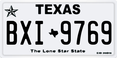 TX license plate BXI9769