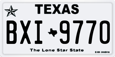 TX license plate BXI9770