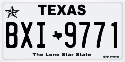 TX license plate BXI9771