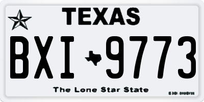 TX license plate BXI9773
