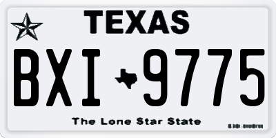 TX license plate BXI9775