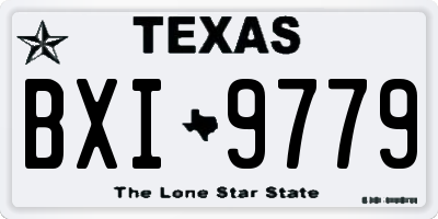 TX license plate BXI9779