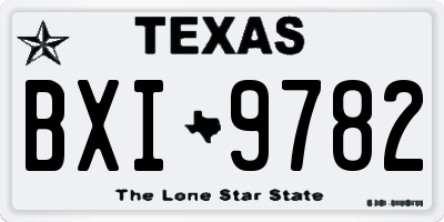 TX license plate BXI9782