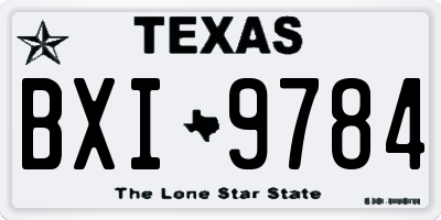 TX license plate BXI9784