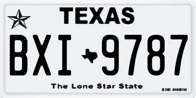 TX license plate BXI9787