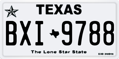 TX license plate BXI9788