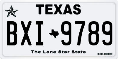 TX license plate BXI9789
