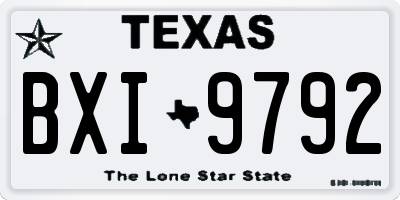 TX license plate BXI9792