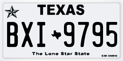 TX license plate BXI9795