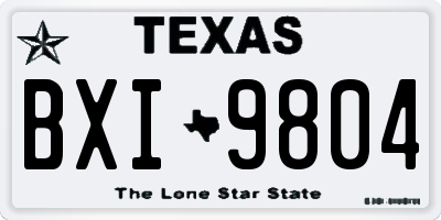 TX license plate BXI9804